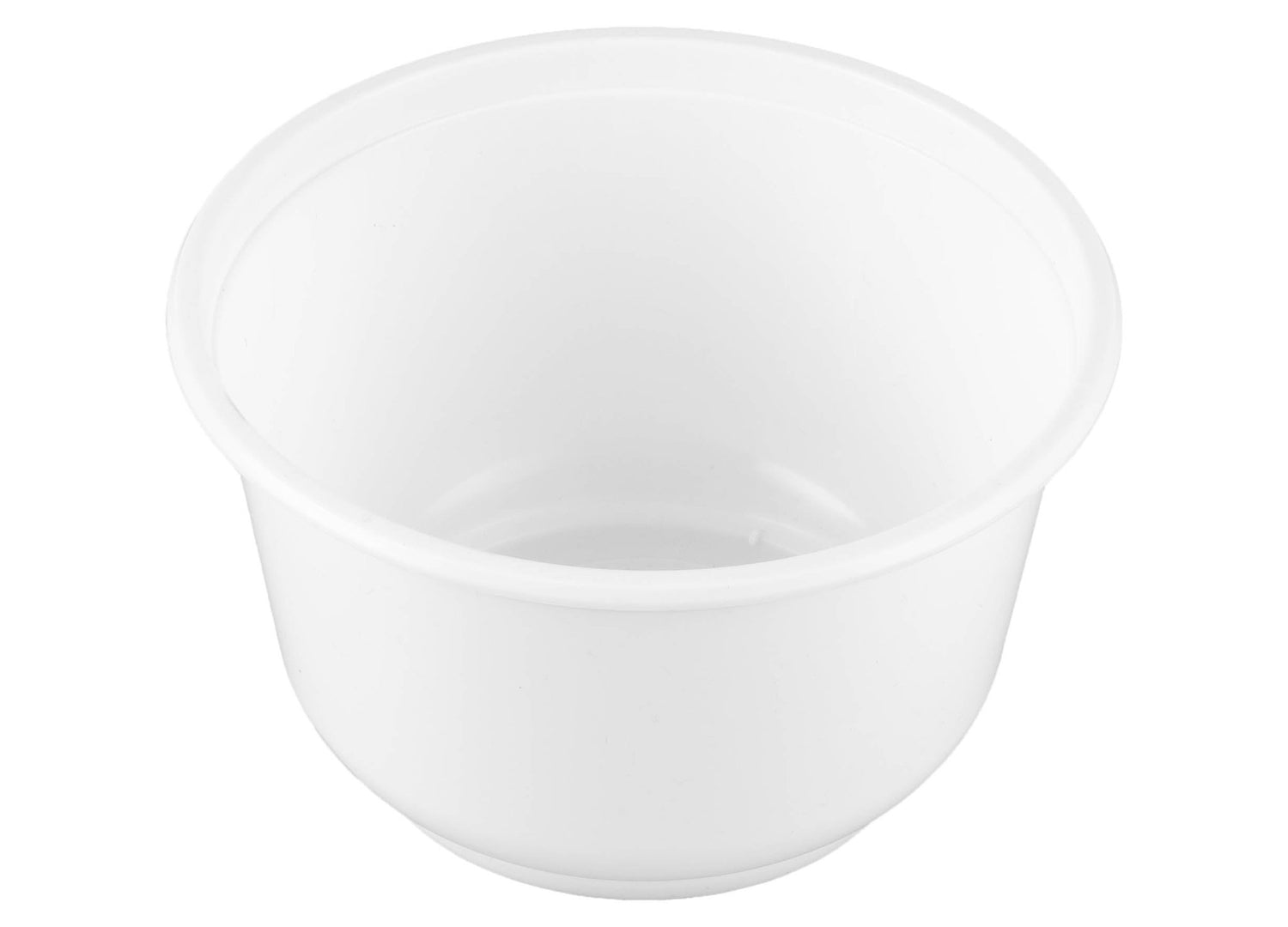 PP White Round Bowls & Lids