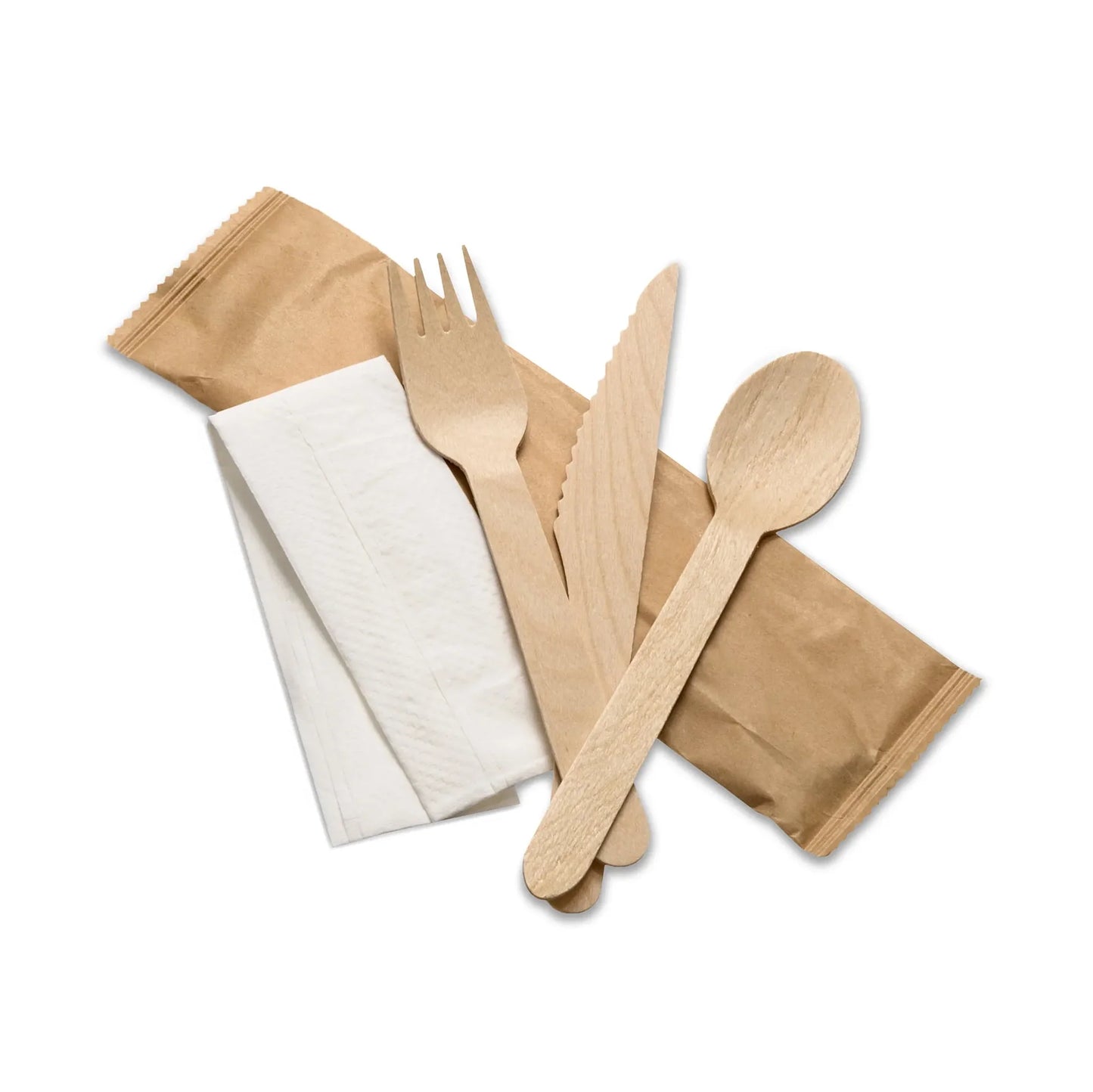 Compostable Wooden Cutlery Set 6" - 250 Pcs