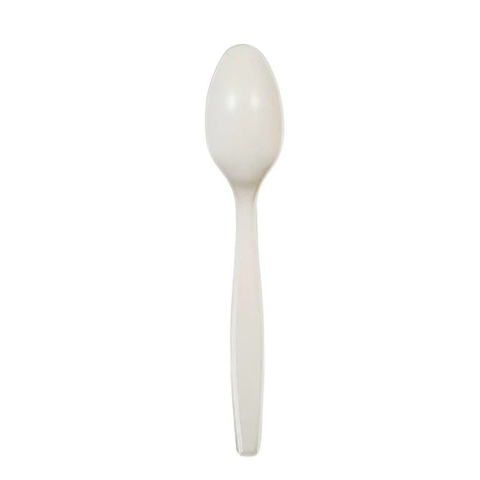 7" Compostable Heavy Cornstarch Spoons - 1000pcs