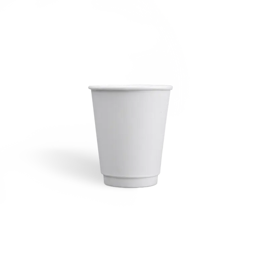 12oz White Double Wall Paper Hot Cup - 500 Pcs