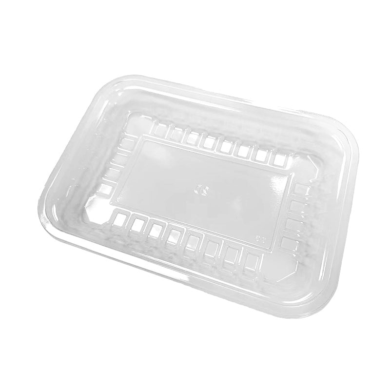 2S PET Clear Meat/Sushi Tray - 21.3x15.2x2.1cm - 500 Pcs