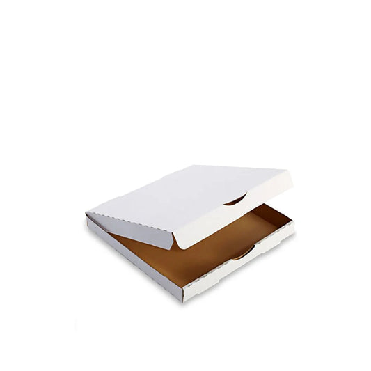 12" Pizza Box White/Brn - 50 Pcs