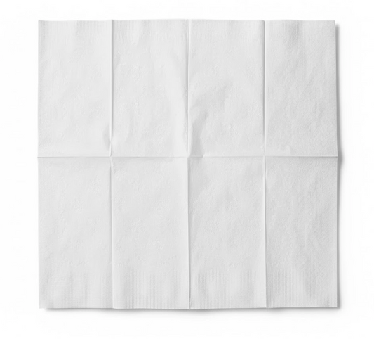 2- Ply 15x17" White Dinner Napkin - 2400 Pcs