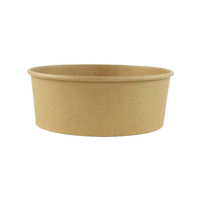 50oz/1500ml Kraft Round Paper Bowl - 184mm Top (Base Only) - 300 Pcs