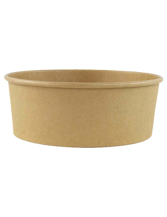 32oz/1000ml Kraft Round Paper Bowl - 184mm Top (Base Only) - 300 Pcs