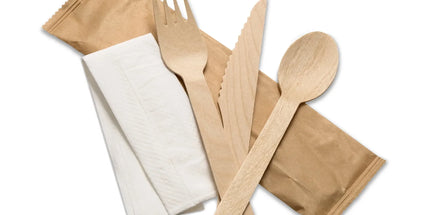 Compostable Wooden Cutlery Set 6" - 250 Pcs