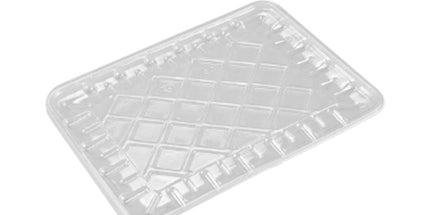4S PET Clear Meat/Sushi Tray - 21.2x17.2x2.1cm - 500 Pcs