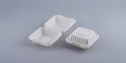 #51 | 5x5x2.8" | Hinged Clamshell PP Microwaveable Container - greenhutpackaging