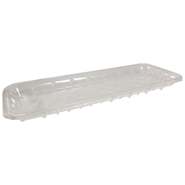 7S PET Clear Meat/Sushi Tray - 36.5x14x2.1cm - 250 Pcs