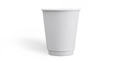 12oz White Double Wall Paper Hot Cup - 500 Pcs