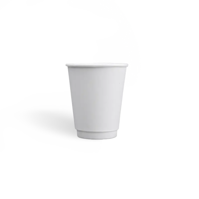 8oz White Double Wall Paper Hot Cup - 500 Pcs