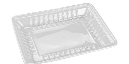 8P PET Clear Meat/Sushi Tray - 26x20.3x3.1cm - 300 Pcs