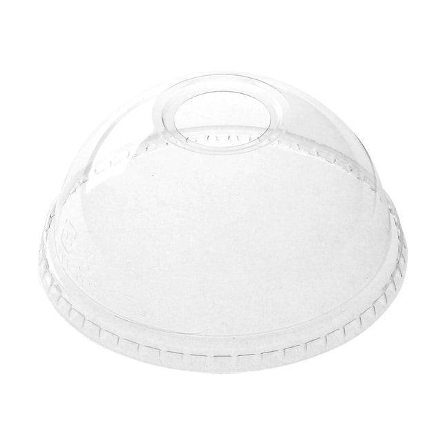 98mm Clear Dome Lid with Hole | 1000 pcs - greenhutpackaging