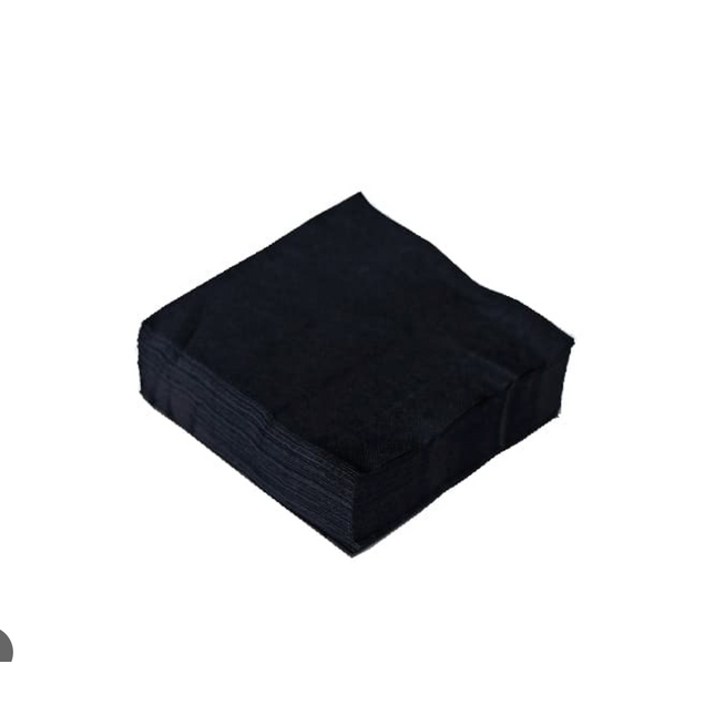 2-Ply Black Cocktail Napkin - 4000 Pcs