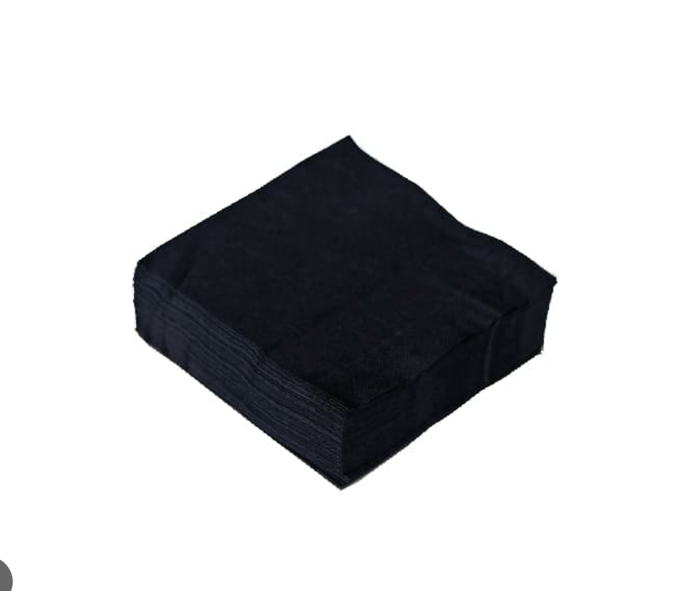 2-Ply Black Cocktail Napkin - 4000 Pcs