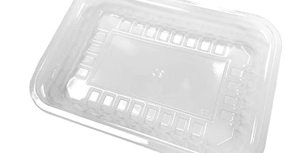 2S PET Clear Meat/Sushi Tray - 21.3x15.2x2.1cm - 500 Pcs
