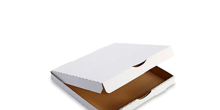 14" Pizza Box White/Brn - 50 Pcs