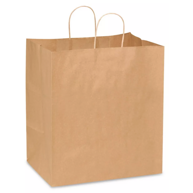Paper Kraft Bag W/ Twisted Handle - 13"x7"x16.5" - 250pcs