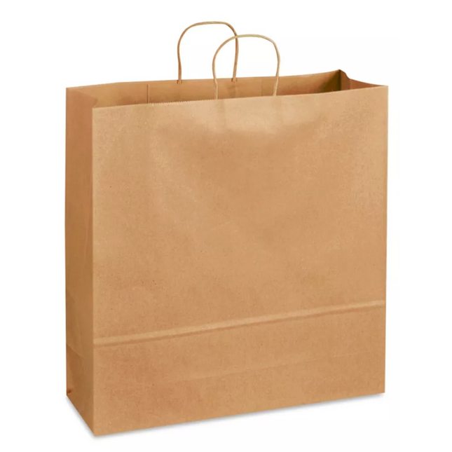 Paper Kraft Bag W/ Twisted Handle - 18"x7"x18" - 200pcs