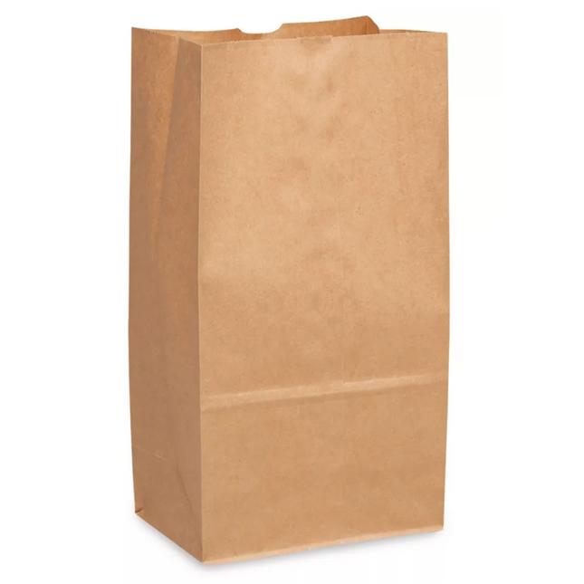 6lb Recycled Paper Kraft Bakery Bag - 6"x3.5"x10.8"  - 500 PCS