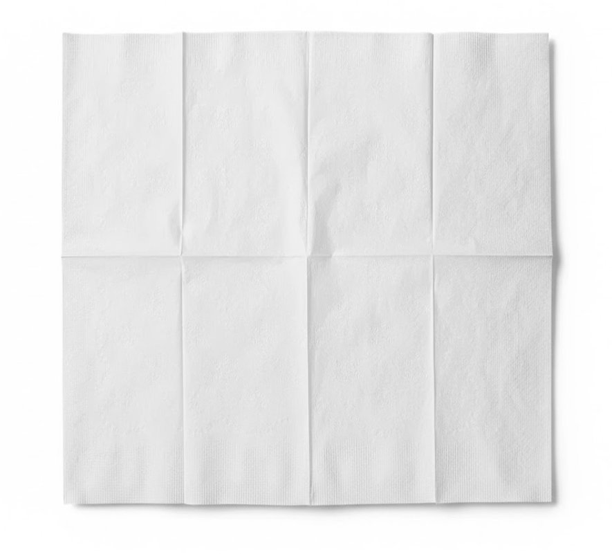 2- Ply 17x17" White Dinner Napkin - 2400 Pcs