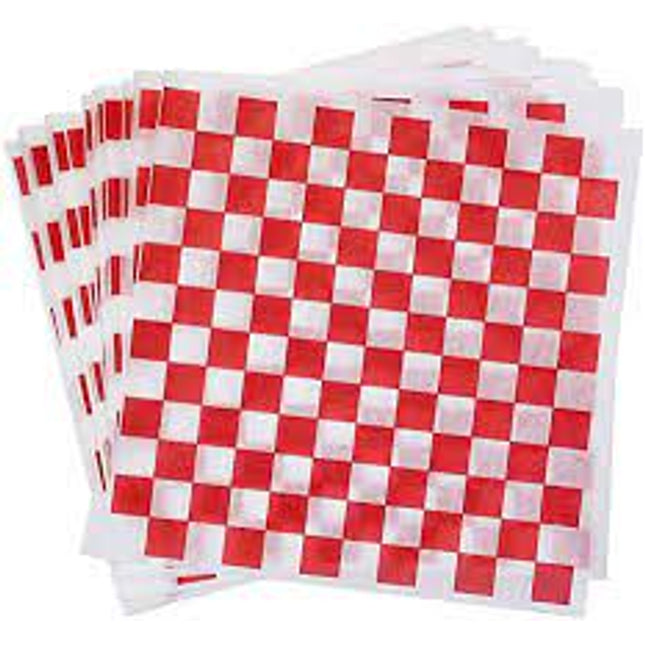 BASKET LINER 12X12 - 2000 sheets Red/White - greenhutpackaging