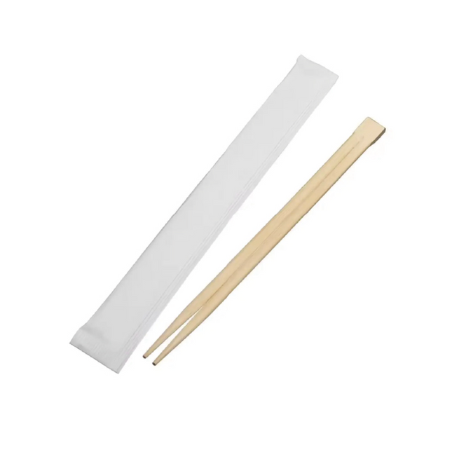 9" Individually Paper Wrapped Bamboo Chopsticks - 2000 Pcs