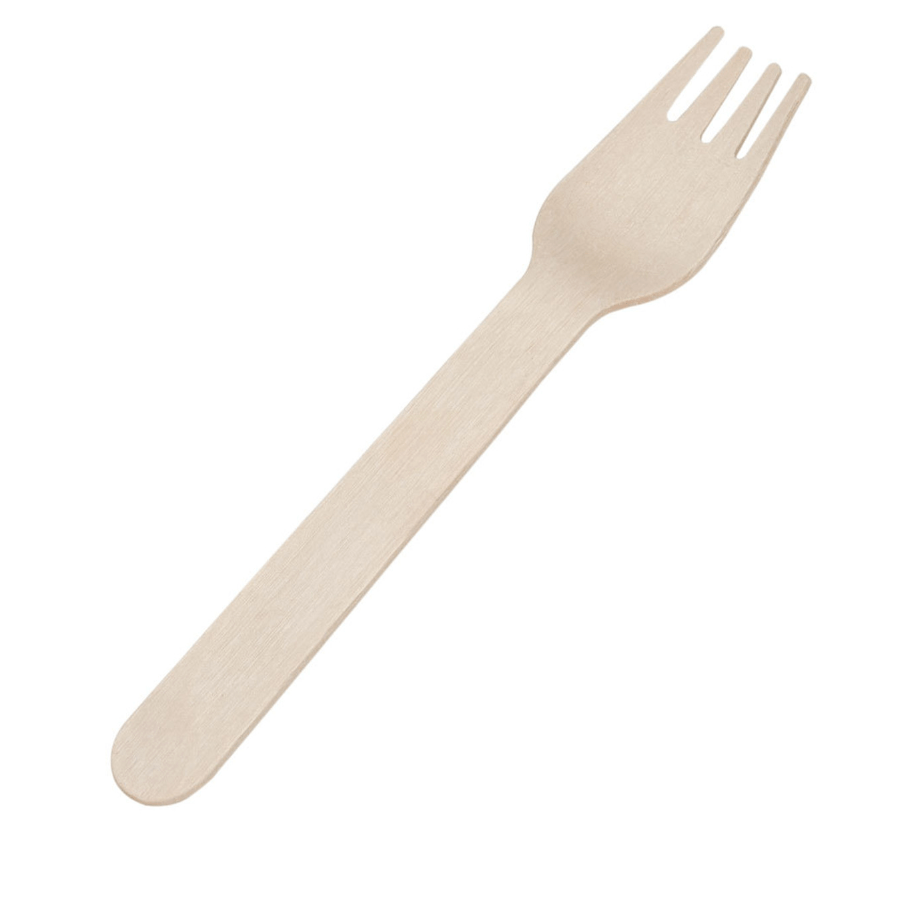 Compostable Wooden Fork 6.25" - 1000pcs - greenhutpackaging