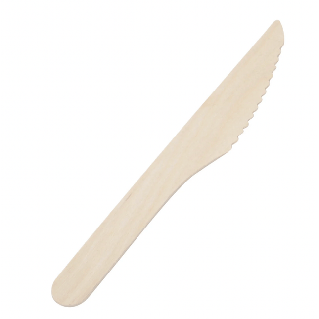 Compostable Wooden Knife 6.25" - 1000pcs - greenhutpackaging