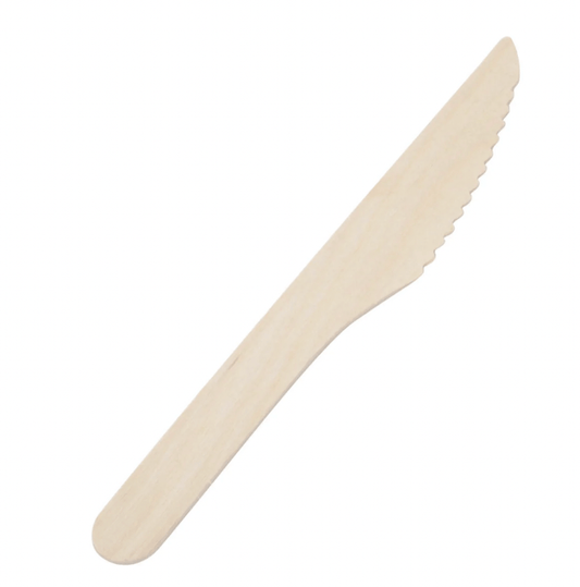 Compostable Wooden Knife 6.25" - 1000pcs - greenhutpackaging