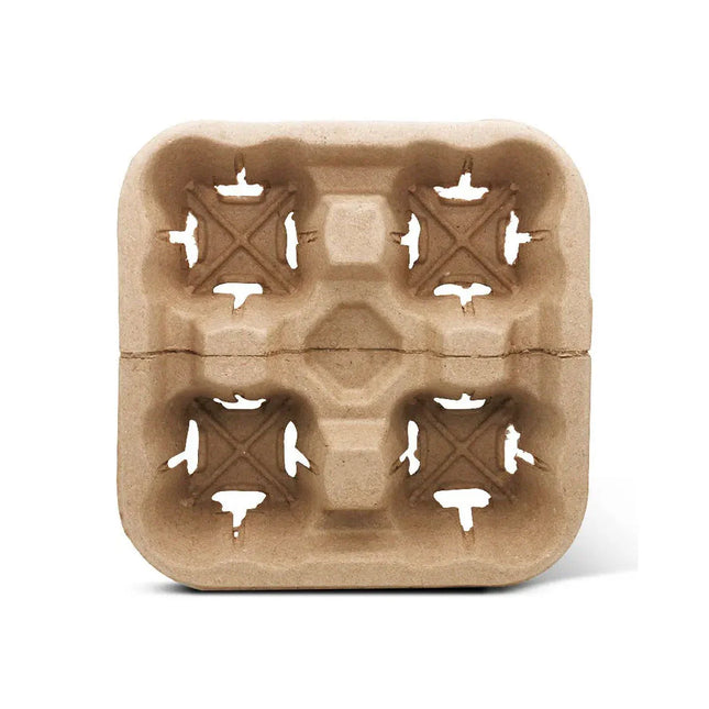 Kraft Paper Tray - 4cup or 2cup Splittable Cup Holder - 300 Pcs