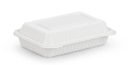 #EP28 | 9x6x2.5" | Hinged Clamshell PP Microwaveable Container