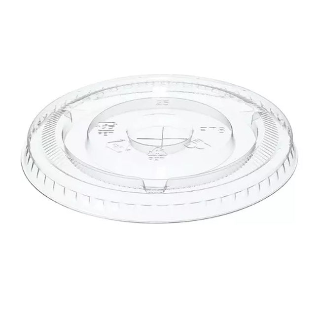 78mm PET Clear Round Flat Lid - (Fits 8 - 10oz Pet Cups ) - 1000 pcs