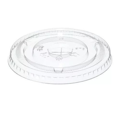 78mm PET Clear Round Flat Lid - (Fits 8 - 10oz Pet Cups ) - 1000 pcs
