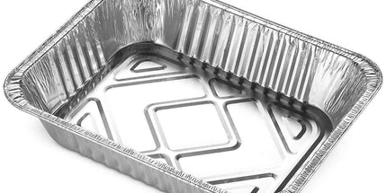 Half Size Deep Aluminium Pan Tray Base Only - 100 Pcs