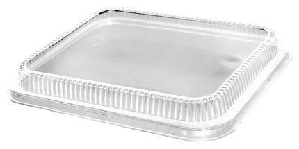 Half Size Aluminium Pan Tray Clear Lid Only - 100 Pcs