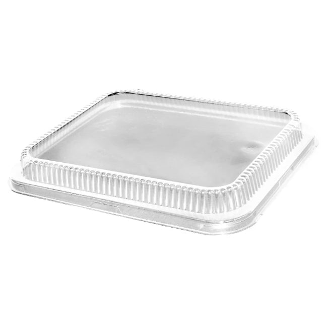 Half Size Aluminium Pan Tray Clear Lid Only - 100 Pcs