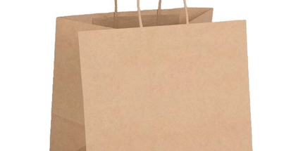 Natural Kraft Paper Handle Bag - 11.75"x7"x13.75" - 250pcs - greenhutpackaging