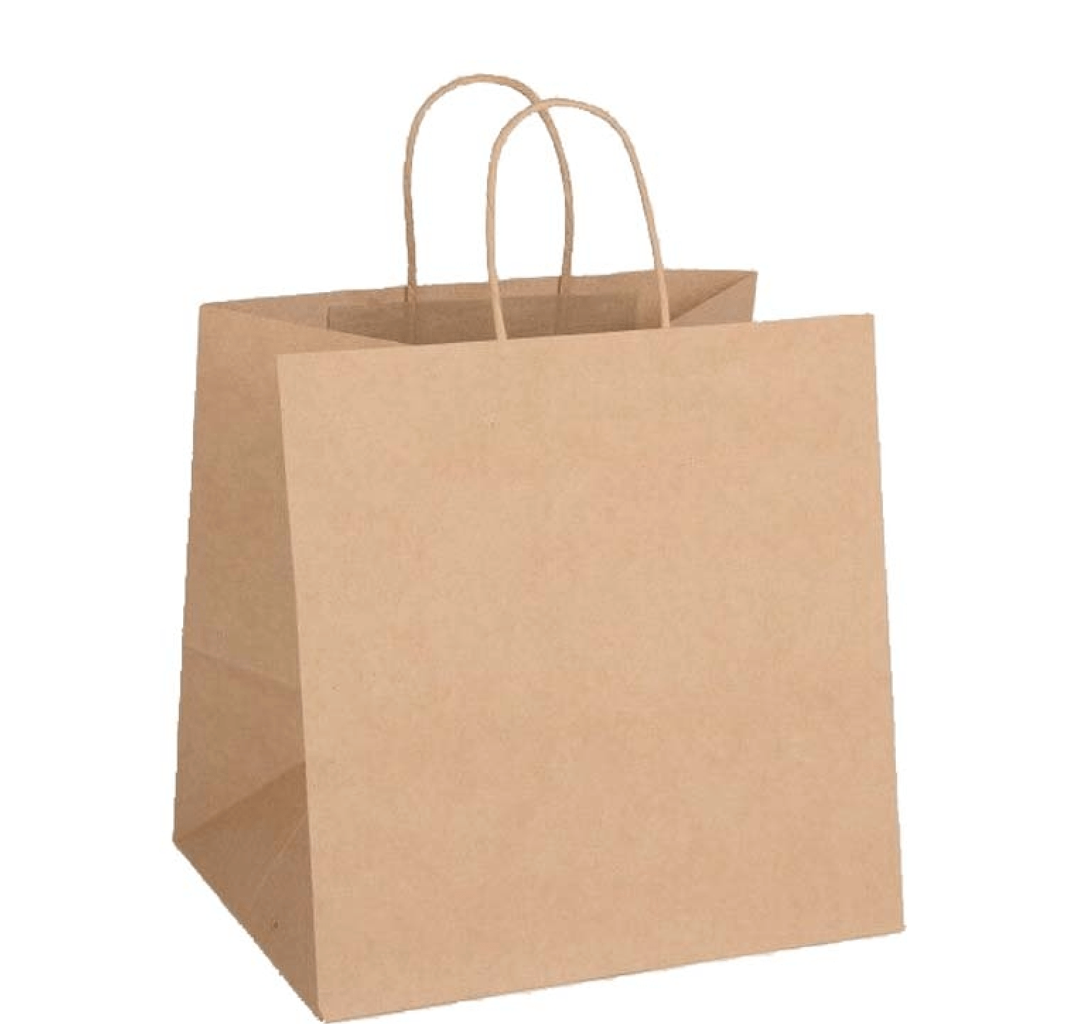 Natural Kraft Paper Handle Bag - 11.75"x7"x13.75" - 250pcs - greenhutpackaging