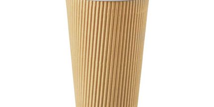 12oz White Ripple Wall Paper Hot Cup - 500 Pcs