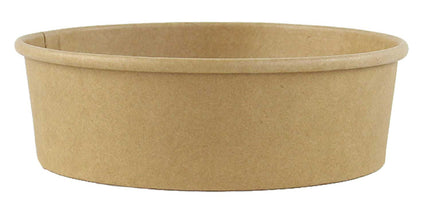 26oz/750ml Kraft Round Paper Bowl - 150mm Top (Base Only) - 300 Pcs
