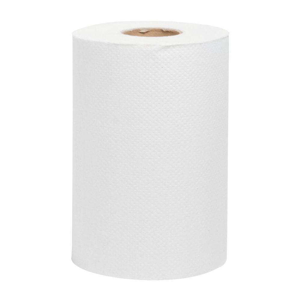 White Paper Roll Hand Towel 8"x350' - 12 Rolls